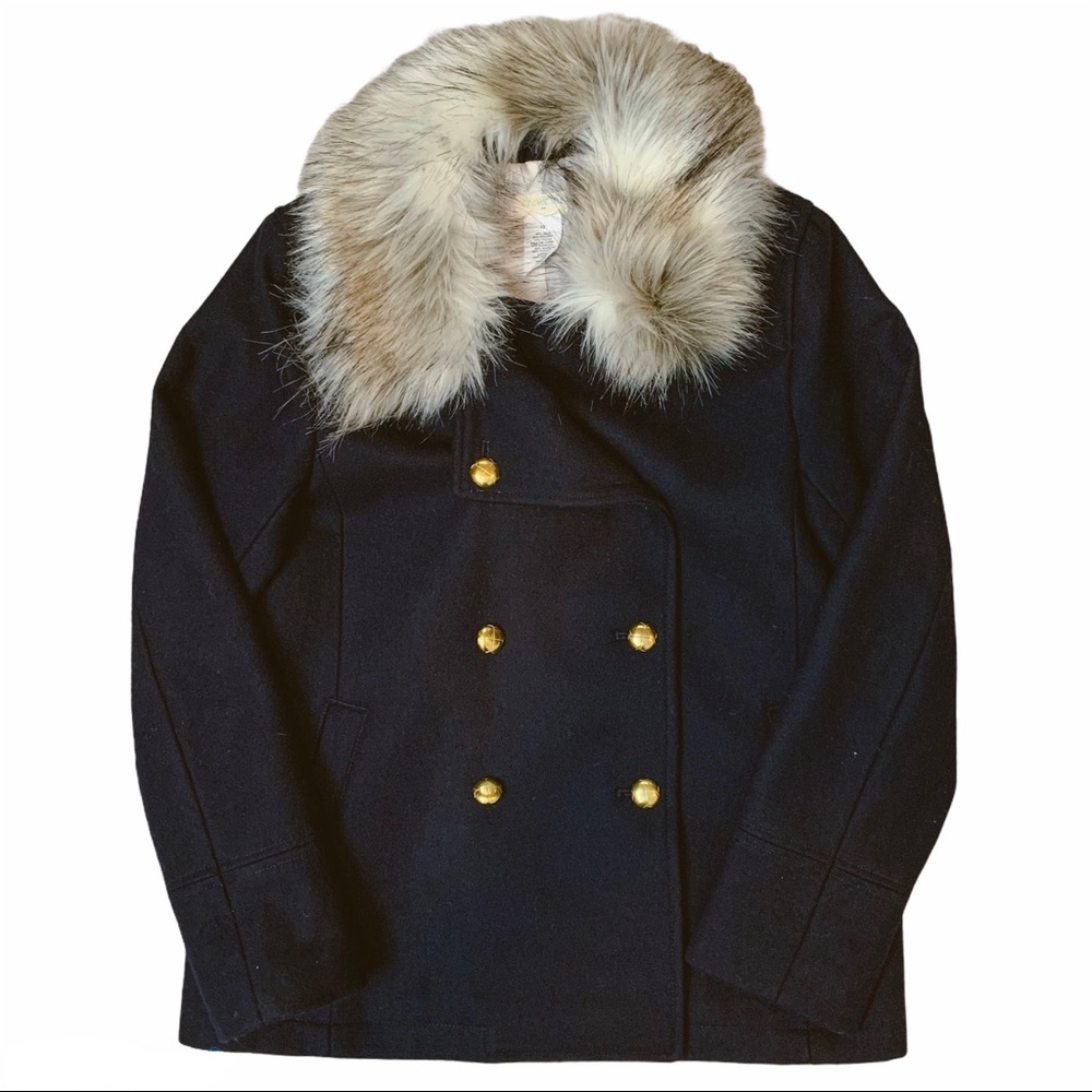 J Crew girls pea coat